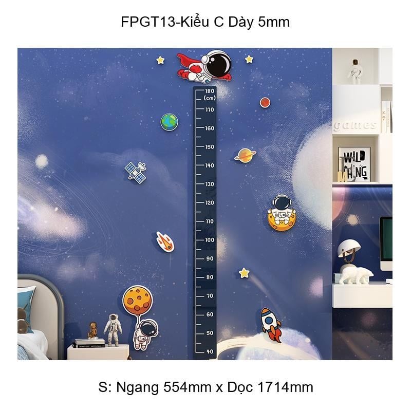  Tranh Fomex EPeBen dán tường nổi 3d Thước Đo Chiều Cao trang trí Phòng cho bé, Phòng ngủ, Mẫu giáo 