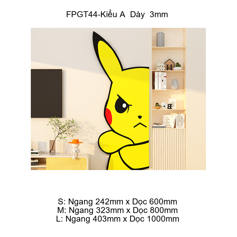  Tranh Fomex EPeBen dán tường nổi 3d hình Cyberpunk Mario Pokemon Trang Trí Phòng Game,Phòng Giải Trí 