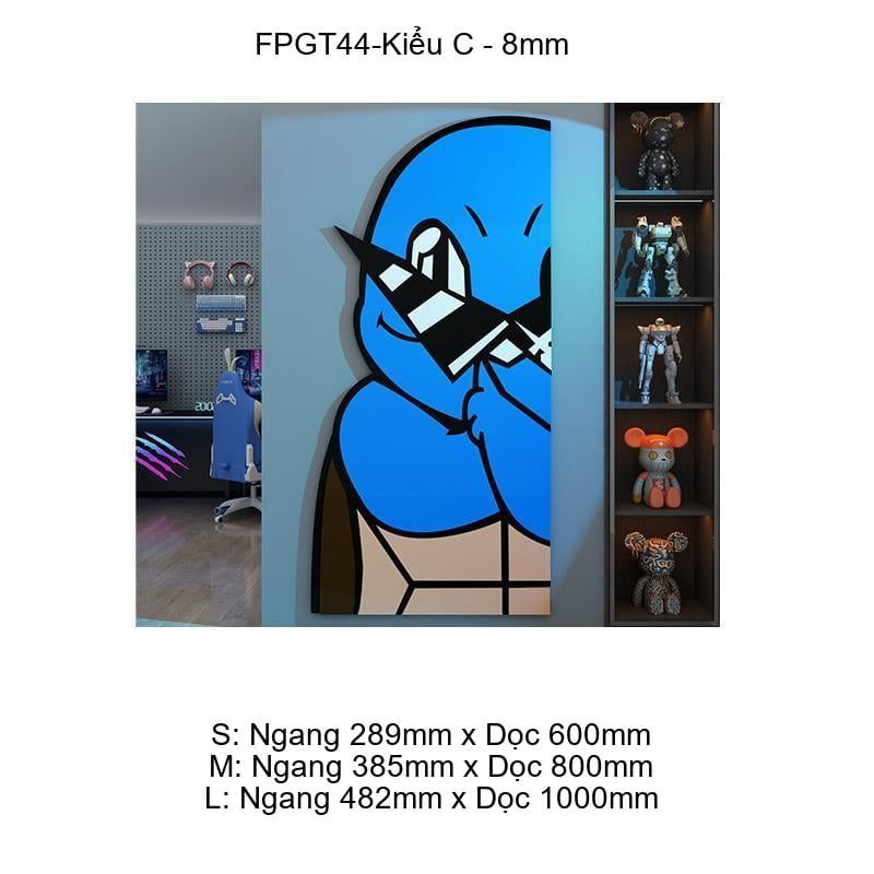  Tranh Fomex EPeBen dán tường nổi 3d hình Cyberpunk Mario Pokemon Trang Trí Phòng Game,Phòng Giải Trí 