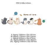  Tranh Fomex EPeBen dán tường nổi 3d Mèo Đáng Yêu Trang Trí Phòng Trẻ Cho Bé, Phòng Khách 