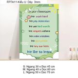  Tranh Fomex EPeBen Hình trang trí lớp học tiếng Anh mẫu giáo, thư viện, lớp học thêm, cơ sở đào tạo, hình nền dán tường 