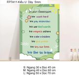  Tranh Fomex EPeBen Hình trang trí lớp học tiếng Anh mẫu giáo, thư viện, lớp học thêm, cơ sở đào tạo, hình nền dán tường 