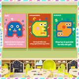  Tranh Fomex EPeBen Hình trang trí lớp học tiếng Anh mẫu giáo, thư viện, lớp học thêm, cơ sở đào tạo, hình nền dán tường 