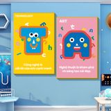  Tranh Fomex EPeBen Hình trang trí lớp học tiếng Anh mẫu giáo, thư viện, lớp học thêm, cơ sở đào tạo, hình nền dán tường 