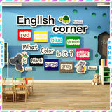  Tranh Fomex EPeBen Hình trang trí lớp học tiếng Anh mẫu giáo, thư viện, lớp học thêm, cơ sở đào tạo, hình nền dán tường 