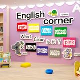  Tranh Fomex EPeBen Hình trang trí lớp học tiếng Anh mẫu giáo, thư viện, lớp học thêm, cơ sở đào tạo, hình nền dán tường 
