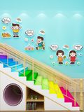  Tranh Fomex EPeBen Hình trang trí lớp học tiếng Anh mẫu giáo, thư viện, lớp học thêm, cơ sở đào tạo, hình nền dán tường 