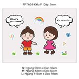  Tranh Fomex EPeBen Hình trang trí lớp học tiếng Anh mẫu giáo, thư viện, lớp học thêm, cơ sở đào tạo, hình nền dán tường 
