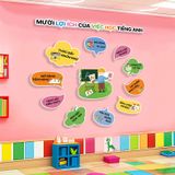  Tranh Fomex EPeBen Hình trang trí lớp học tiếng Anh mẫu giáo, thư viện, lớp học thêm, cơ sở đào tạo, hình nền dán tường 