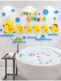  Tranh mica EPeBen dán tường nổi 3d hình bubble đàn vịt con theo mẹ, decor trang trí tường phòng tắm cho bé, khu vui chơi 