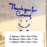 Tranh mica EPeBen dán tường nổi 3d hình Thank You For Coming decor trang trí Cửa Hàng, Quán Trà Sữa 