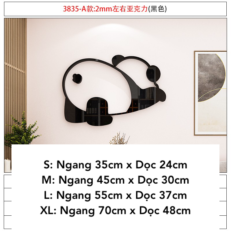  Tranh mica EPeBen dán tường nổi 3d hình Gấu Trúc Dễ Thương decor trang trí Phòng Cho Bé, Phòng Khách 