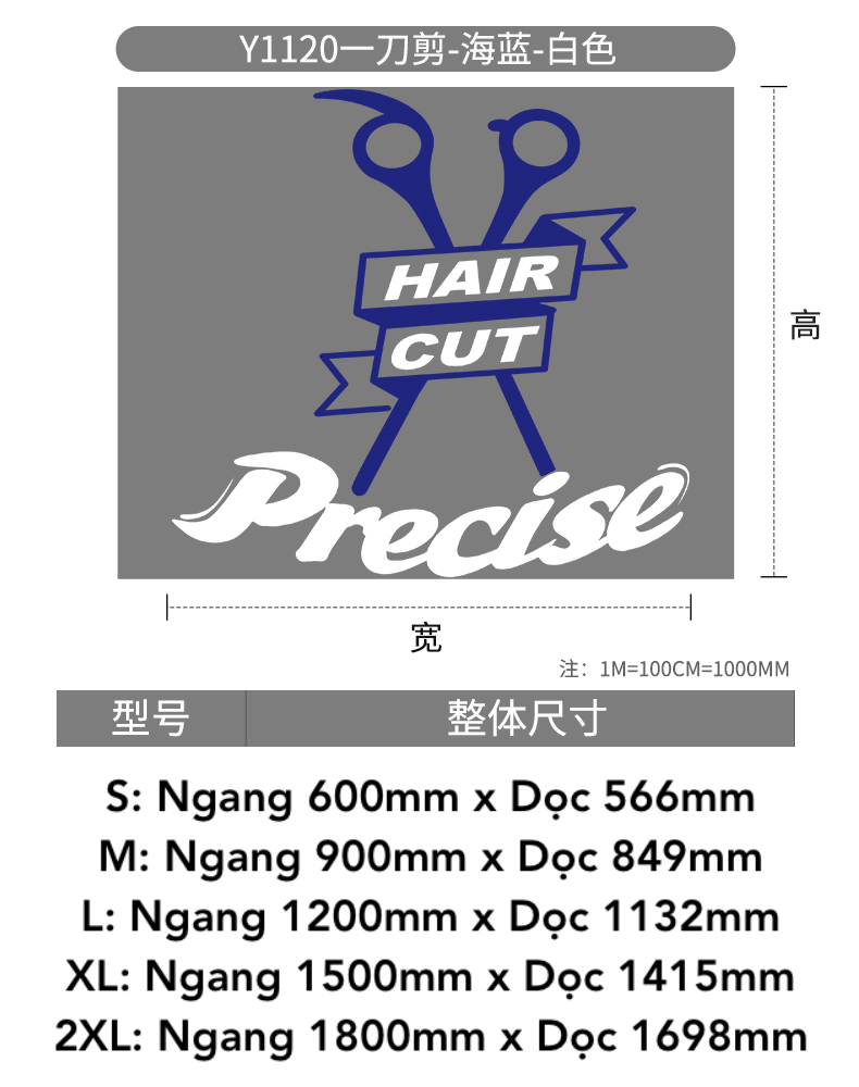  Tranh mica EPeBen dán tường nổi 3d hình Hair Cut Precise decor trang trí Salon, Tiệm Cắt Tóc 
