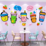  Tranh mica EPeBen dán tường nổi 3d hình love trà sữa, happy milk tea trang trí cửa hàng trà sữa, trà tranh, quán nước 