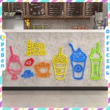  Tranh mica EPeBen dán tường nổi 3d hình Những Ly Nước Sắc Màu decor trang trí quán cafe, trà sữa, cửa hàng, spa, salon 