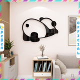  Tranh mica EPeBen dán tường nổi 3d hình Gấu Trúc Dễ Thương decor trang trí Phòng Cho Bé, Phòng Khách 