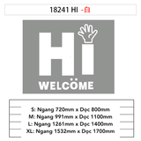  Tranh mica EPeBen dán tường nổi 3d hình Hi WelCome decor trang trí Dán Cửa Kính, Cửa Hàng 