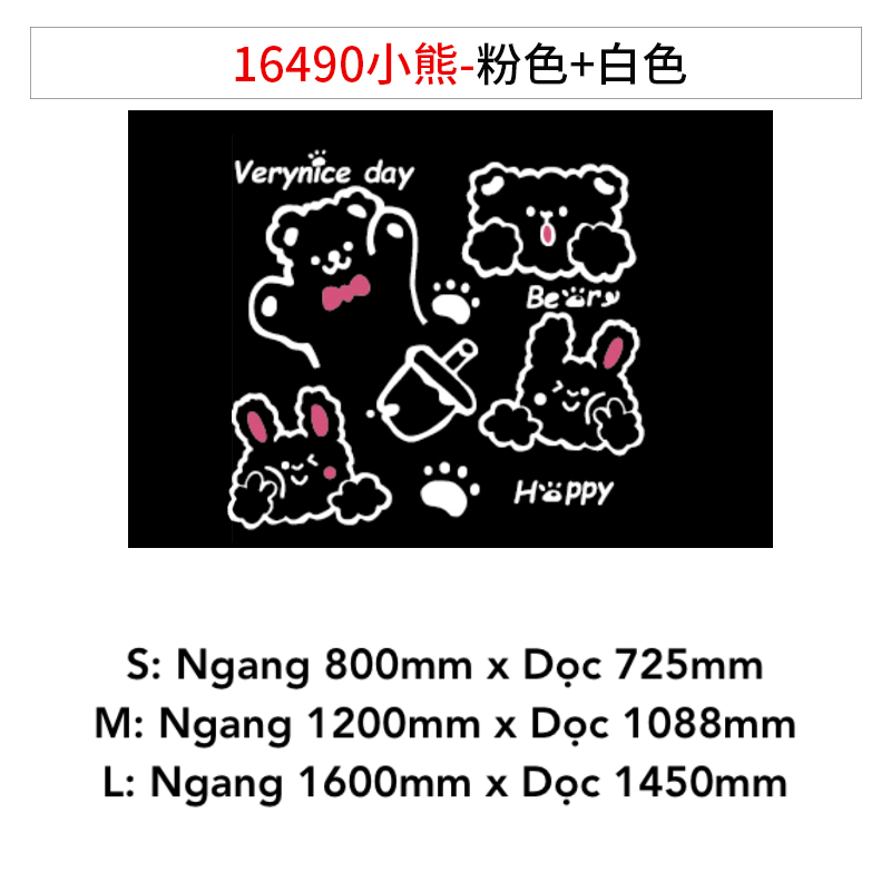  Tranh mica EPeBen dán tường nổi 3d hình Tường Checkin thỏ gấu đáng yêu Verynice day Be Happy decor trang trí Cửa Hàng 