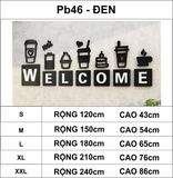  Tranh mica EPeBen dán tường nổi 3d hình Welcome quán cafe trang trí quầy bar, cửa hàng, trà sữa, trà chanh, quán nước 