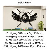  Tranh mica EPeBen dán tường nổi 3d hình Đôi Cánh decor trang trí Quán Bida, CLB Bida, billiard 