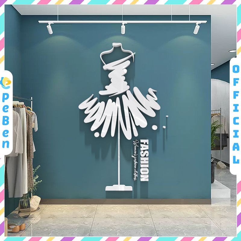  Tranh mica EPeBen dán tường nổi 3d hình Fashion Women decor trang trí Cửa Hàng, Shop Thời Trang 