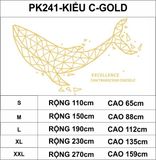  Tranh mica EPeBen dán tường nổi 3d hình con vật nghệ thuật hình khối polygon hươu ngựa chim cá Trang trí phòng khách 