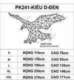  Tranh mica EPeBen dán tường nổi 3d hình con vật nghệ thuật hình khối polygon hươu ngựa chim cá Trang trí phòng khách 