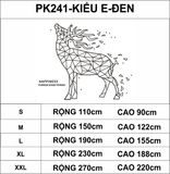  Tranh mica EPeBen dán tường nổi 3d hình con vật nghệ thuật hình khối polygon hươu ngựa chim cá Trang trí phòng khách 