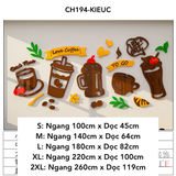  Tranh mica EPeBen dán tường nổi 3d hình coffee time to go take away,mèo, đồ uống décor Quán Cà Phê trang trí Trà Sữa 