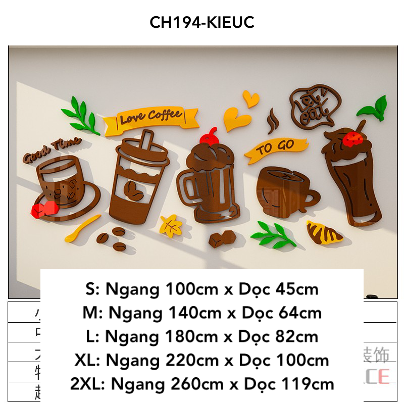  Tranh mica EPeBen dán tường nổi 3d hình coffee time to go take away,mèo, đồ uống décor Quán Cà Phê trang trí Trà Sữa 