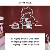  Tranh mica EPeBen dán tường nổi 3d hình coffee time to go take away,mèo, đồ uống décor Quán Cà Phê trang trí Trà Sữa 