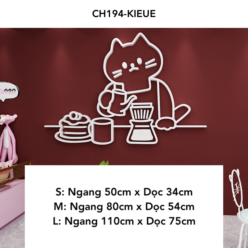  Tranh mica EPeBen dán tường nổi 3d hình coffee time to go take away,mèo, đồ uống décor Quán Cà Phê trang trí Trà Sữa 