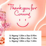  Tranh mica EPeBen dán tường nổi 3d hình Thank You For Coming decor trang trí Cửa Hàng, Quán Trà Sữa 