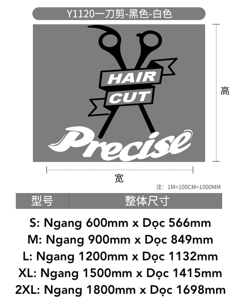  Tranh mica EPeBen dán tường nổi 3d hình Hair Cut Precise decor trang trí Salon, Tiệm Cắt Tóc 