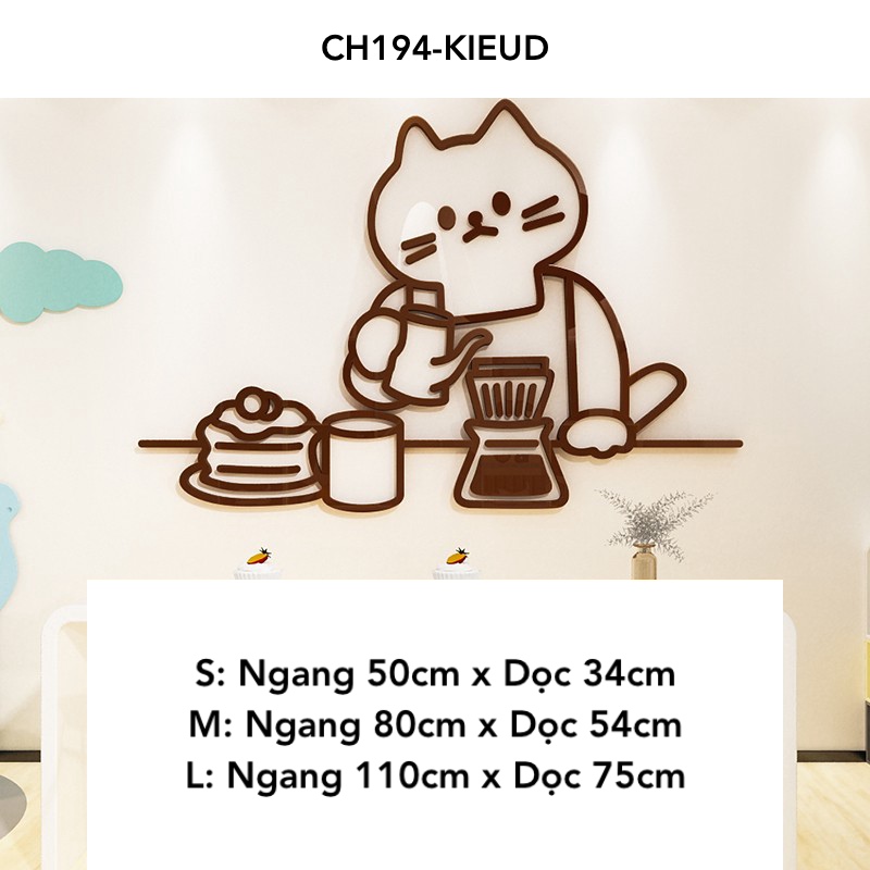  Tranh mica EPeBen dán tường nổi 3d hình coffee time to go take away,mèo, đồ uống décor Quán Cà Phê trang trí Trà Sữa 
