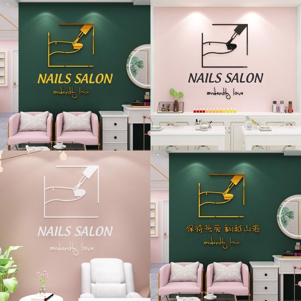  Tranh mica EPeBen dán tường nổi 3d hình ngón tay trang trí cửa hàng làm móng tay và lông mi, thẩm mỹ viện, salon, nail 
