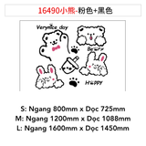  Tranh mica EPeBen dán tường nổi 3d hình Tường Checkin thỏ gấu đáng yêu Verynice day Be Happy decor trang trí Cửa Hàng 