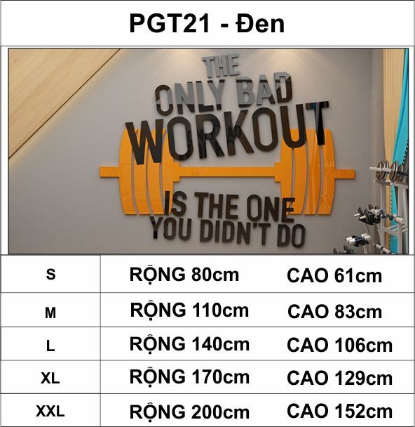  Tranh mica EPeBen dán tường nổi 3d hình WORKOUT động lực tập gym, decor trang trí phòng gym, fitness, yoga 