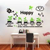  Tranh mica EPeBen dán tường nổi 3d hình khu vườn vui vẻ happy cây mưa decor trang trí mầm non, phòng cho bé 