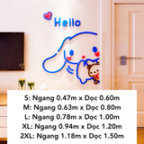 Tranh mica EPeBen dán tường nổi 3d hình Thỏ Dễ Thương decor trang trí Phòng Cho Bé, Phòng Khách 