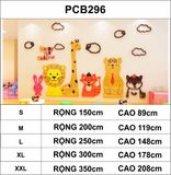  Tranh mica EPeBen dán tường nổi 3d hình những con vật đáng yêu trang trí phòng cho bé, mầm non, mẫu giáo, khu vui chơi 