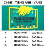 Tranh mica EPeBen dán tường nổi 3d hình Welcome decor trang trí cửa hàng nail, làm móng, tiệm làm đẹp 