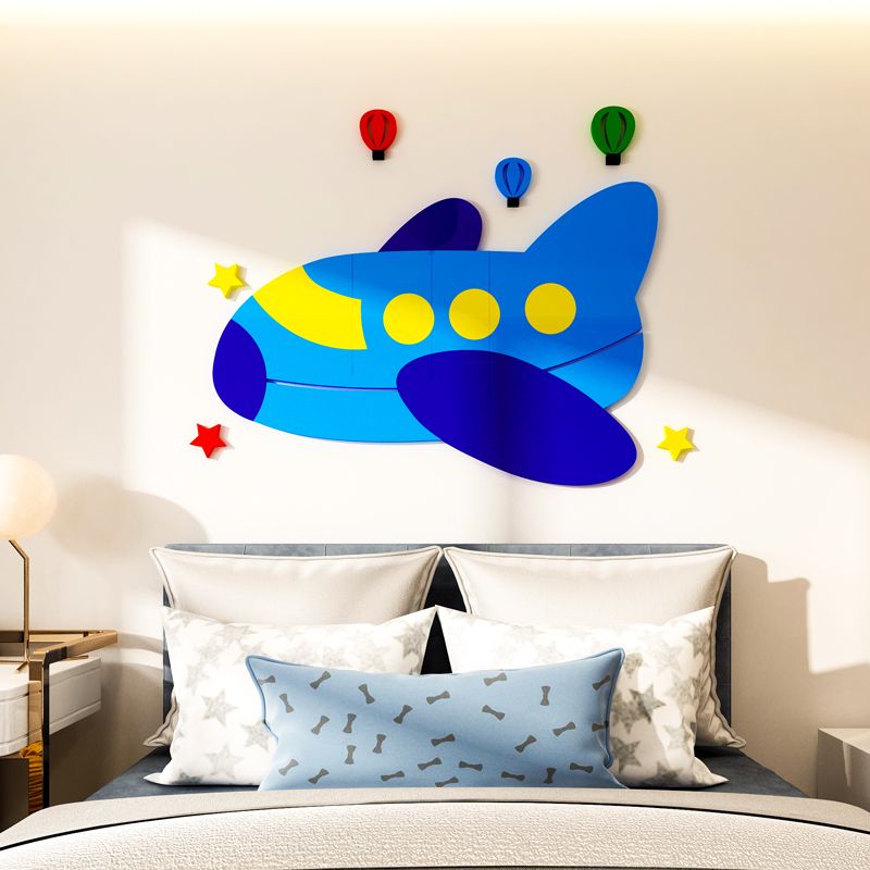  Tranh mica EPeBen dán tường nổi 3d hình Tên lửa, máy bay decor trang trí đầu giường phòng cho bé - 