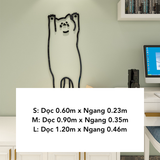  Tranh mica EPeBen dán tường nổi 3d hình Con Mèo Cào decor trang trí Phòng Ngủ, Dán Cửa 