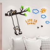  Tranh mica EPeBen dán tường nổi 3d hình gấu koala đu cây Life is sweet decor trang trí Phòng Cho Bé, Phòng Ngủ 