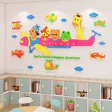 Tranh mica EPeBen dán tường nổi 3d hình dán 3D sở thú dễ thương  decor trang trí Lớp Học Mầm Non, Mẫu giáo, Phòng cho bé 