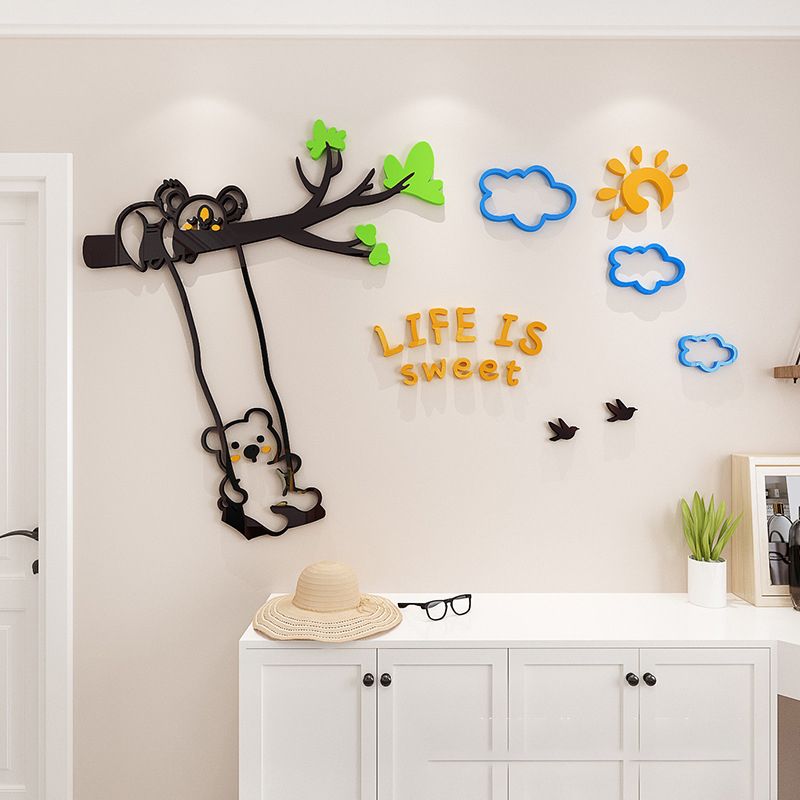 Tranh mica EPeBen dán tường nổi 3d hình Đoàn Tàu Xe Lửa decor trang trí Lớp Tiếng Anh, Mầm Non 