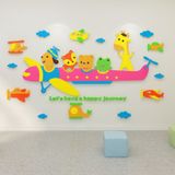  Tranh mica EPeBen dán tường nổi 3d hình nhà cửa, lâu đài decor trang trí Lớp Học Mầm Non, Mẫu giáo, Phòng cho bé 