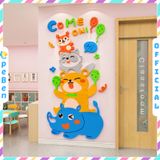  Tranh mica EPeBen dán tường nổi 3d hình Tình bạn muôn loài decor trang trí Phòng ngủ cho bé, Phòng khách, Mẫu giáo 