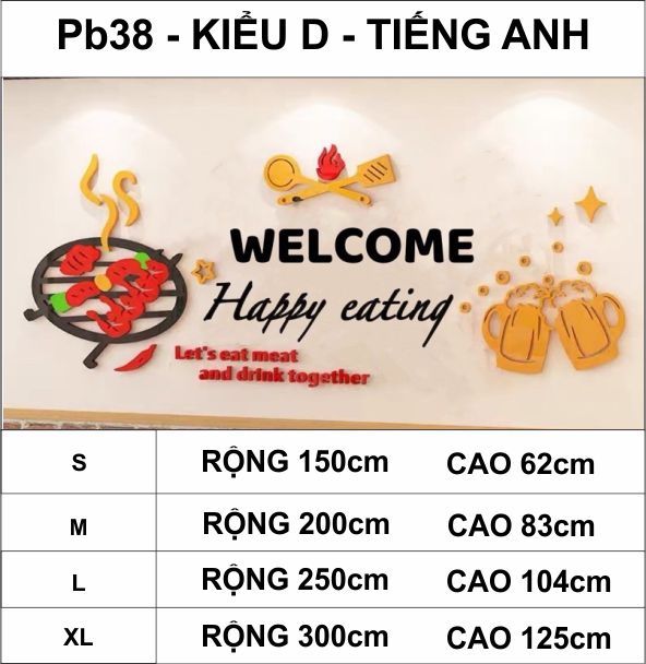  Tranh mica EPeBen dán tường nổi 3d hình vỉ nướng, cốc bia trang trí cửa hàng thịt nướng, lẩu nướng, nhà hàng, quán nhậu 